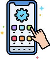 Mobile app development services vector