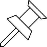A black and white drawing of a screwdriver vector