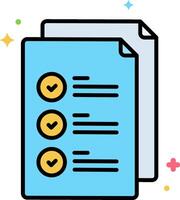 A checklist icon with a check mark on it vector
