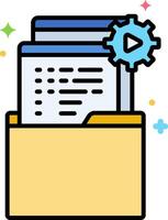 File folder icon vector