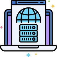Server hosting icon vector