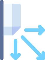 A blue box with arrows pointing to it vector