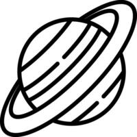 A black and white drawing of a planet vector