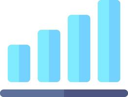A bar chart with a blue background vector