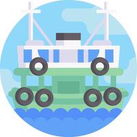 A ferry boat is on top of a boat vector