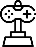 A black and white image of a game controller vector