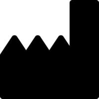 A black and white image of a factory vector