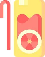 A lemonade bottle and a candy cane vector