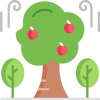 An apple tree with apples on it vector