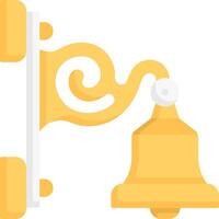 A yellow bell on a white background vector