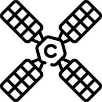 A black and white image of a satellite vector