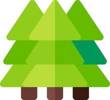 Three green trees on a white background vector