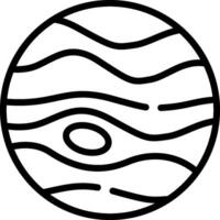 A black and white drawing of a planet vector
