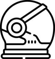 A black and white drawing of a helmet vector