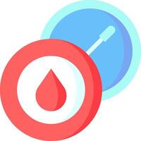 A blood drop and a thermometer are next to each other vector