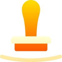 A yellow and orange button on a white background vector