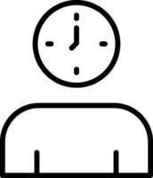 A person with a clock on their face vector