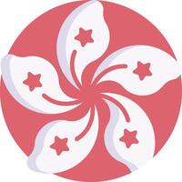 A red and white flag with stars on it vector