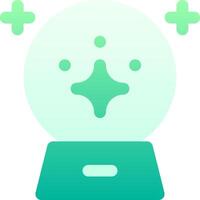 A snow globe with a green and blue background vector