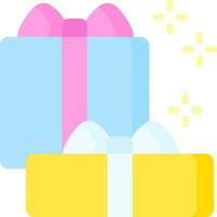 Two gift boxes with bows on a white background vector