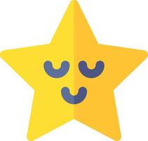A yellow star with a smiley face vector