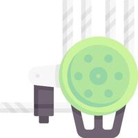 A green and white object with a handle vector