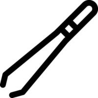 A black and white icon of a pair of scissors vector