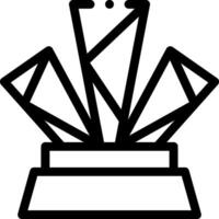 A black and white icon of a trophy vector
