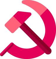 The hammer and sickle is a symbol of communism vector