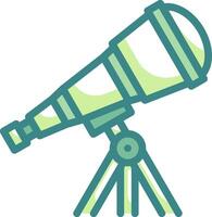 A telescope icon on a tripod vector