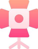 A pink and white square with a camera on it vector