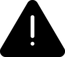 A black and white warning triangle with an exclamation mark vector