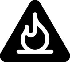 A black and white symbol of a flame vector