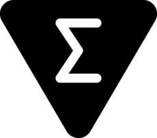 A black and white triangle with the letter z in it vector