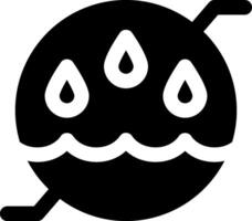 A black and white icon of a water drop vector