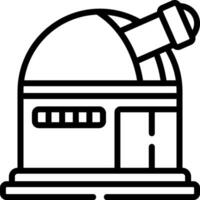 An icon of a telescope on top of a building vector