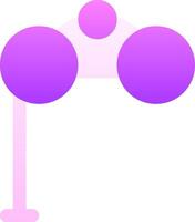 A purple and pink pair of glasses with two circles vector