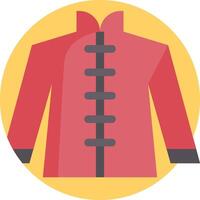 A red jacket with black buttons on the front vector