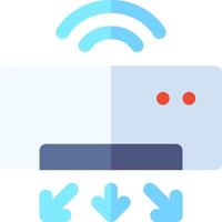 A wifi router with a blue arrow pointing to it vector