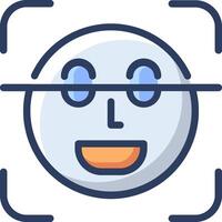 A smiling face with glasses on it vector