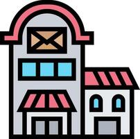 A building with mail on the roof vector