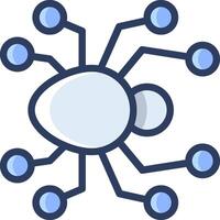 A spider with many connected dots vector