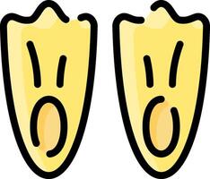 Two cartoon ears with eyes and mouths vector