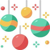 Christmas ornaments clipart vector