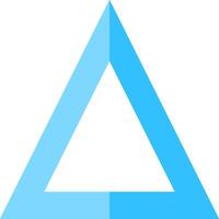 A blue triangle with a white background vector