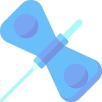 A blue butterfly with two wings and a handle vector