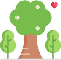 A tree with a heart in the middle and two trees vector