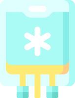 A blue bag with a star on it vector