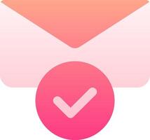 An email envelope with a tick mark vector