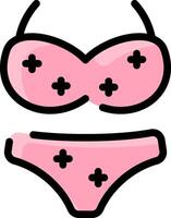 A bikini with cross - shaped symbols on it vector